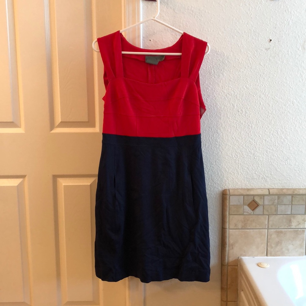 Girls from Savoy knit red navy dress pointe